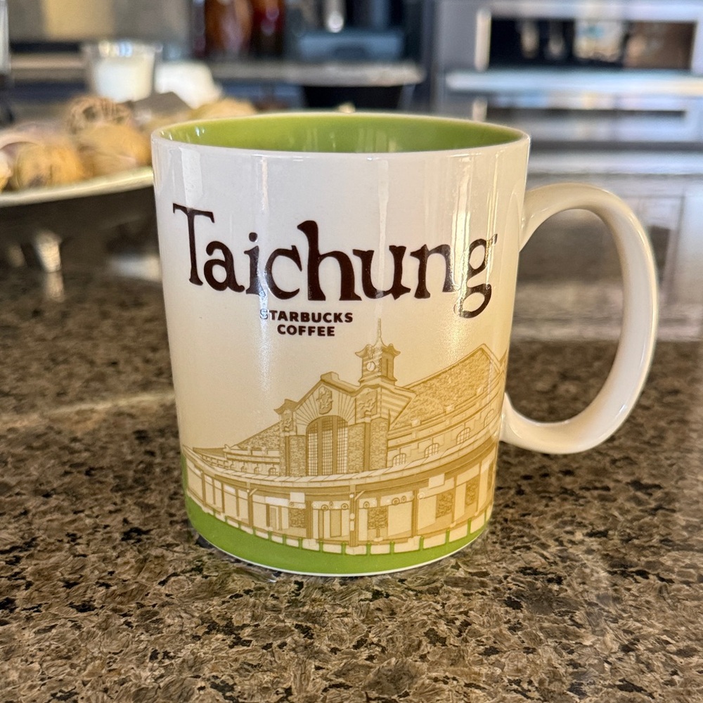 Starbucks Taichung Mug - Green and Cream - Global City Icon Collection - RARE